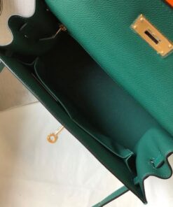Replica Hermes Sellier Kelly 28cm of Epsom Leather Bag 20336 Green 2