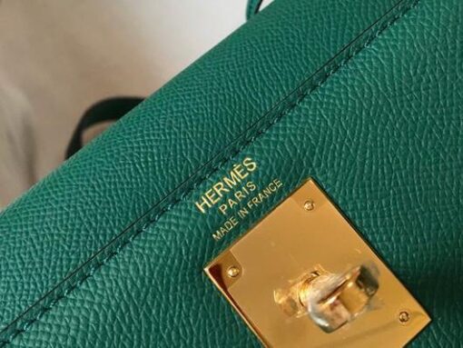 Replica Hermes Sellier Kelly 28cm of Epsom Leather Bag 20336 Green 4