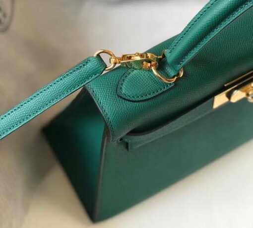 Replica Hermes Sellier Kelly 28cm of Epsom Leather Bag 20336 Green 6