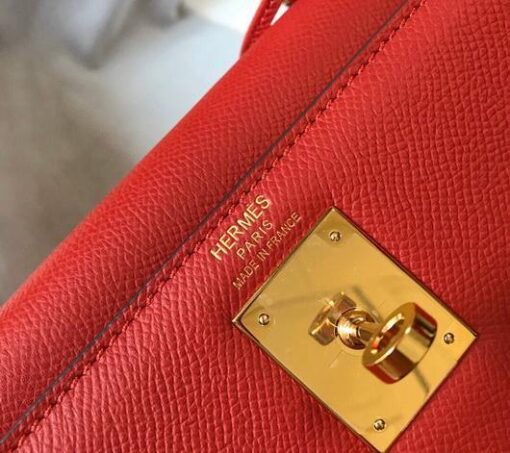 Replica Hermes Sellier Kelly 28cm of Epsom Leather Bag 20332 Red 5