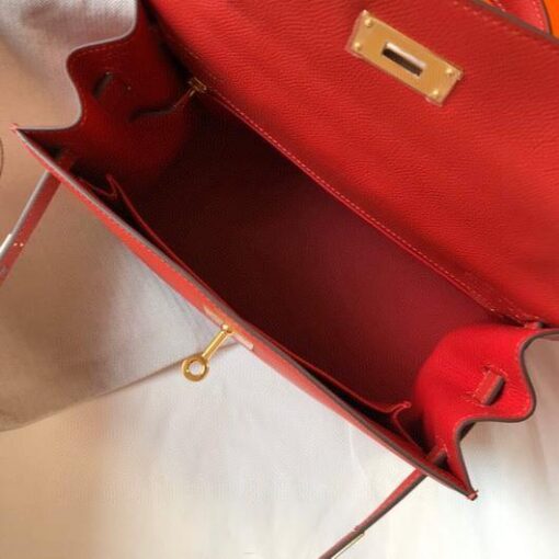 Replica Hermes Sellier Kelly 28cm of Epsom Leather Bag 20332 Red 8