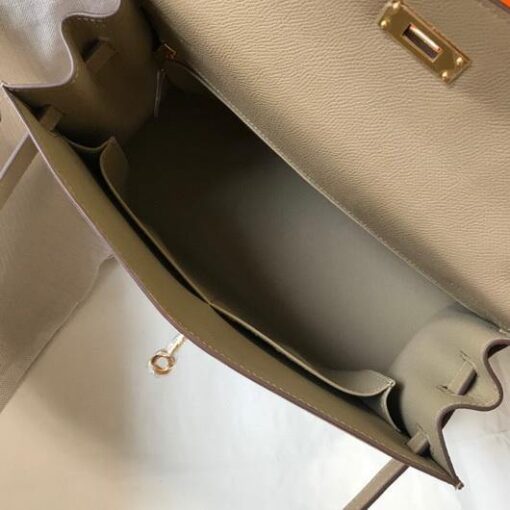 Replica Hermes Sellier Kelly 28cm of Epsom Leather Bag 20331 Gray 8