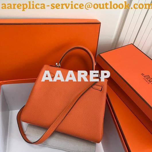 Replica Hermes Kelly Danse 20313 Designer Tote Shoulder Strap Bag Orange 7 Replica Hermes Kelly Danse 20313 Designer Tote Shoulder Strap Bag Orange 7