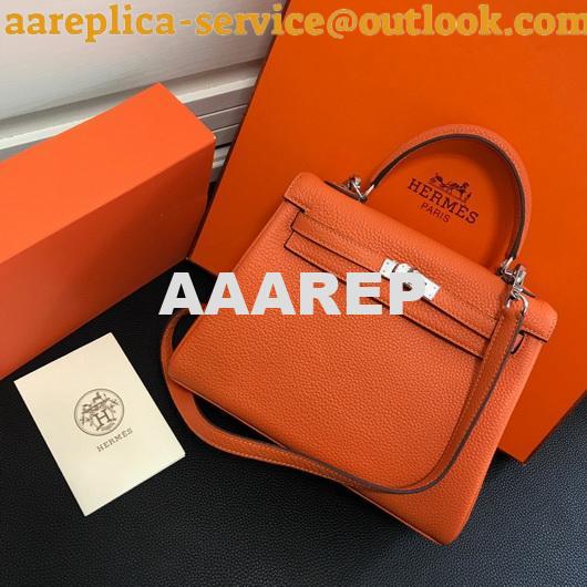 Replica Hermes Kelly Danse 20313 Designer Tote Shoulder Strap Bag Orange 8 Replica Hermes Kelly Danse 20313 Designer Tote Shoulder Strap Bag Orange 8