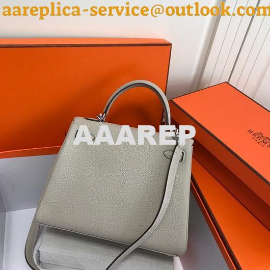 Replica Hermes Kelly Danse 20308 Designer Tote Shoulder Strap Bag Gray 7 Replica Hermes Kelly Danse 20308 Designer Tote Shoulder Strap Bag Gray 7