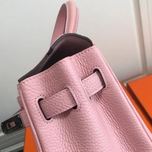 Replica Hermes Kelly Danse 20306 Designer Tote Shoulder Strap Bag Pink 8