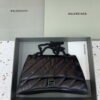 Replica Balenciaga 716393210 Crush Medium Chain Bag Quilted in Silver metallized crushed calfskin Silver 9