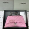Replica Balenciaga 716393210I Crush Medium Chain Bag in black crushed calfskin aged Gold 10