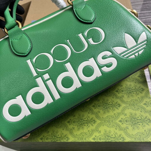 Replica Gucci 727558 Adidas X Gucci Medium Duffle Bag Green 4