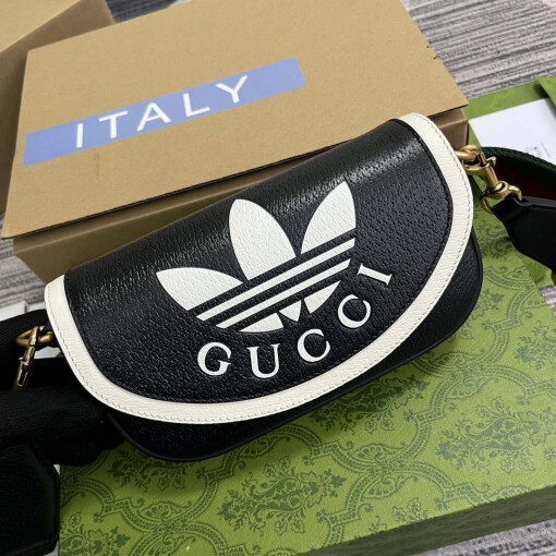Replica Gucci 727791 Adidas X Gucci Mini Bag Black 3