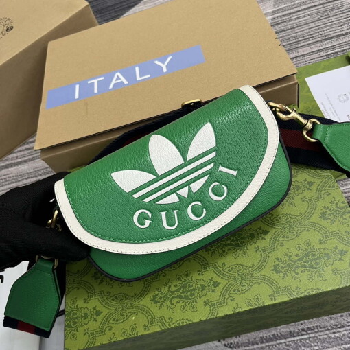 Replica Gucci 727791 Adidas X Gucci Mini Bag Green 3