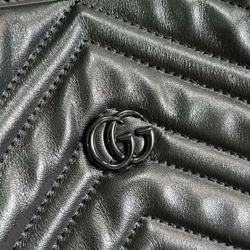 Replica Gucci 739684 GG Marmont Large Tote Bag Black 4