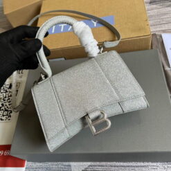 Replica Balenciaga 592833 Flash drilling Hourglass XS Handbag Box Gray