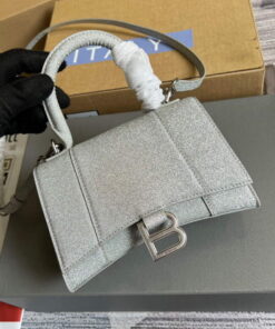 Replica Balenciaga 592833 Flash drilling Hourglass XS Handbag Box Gray