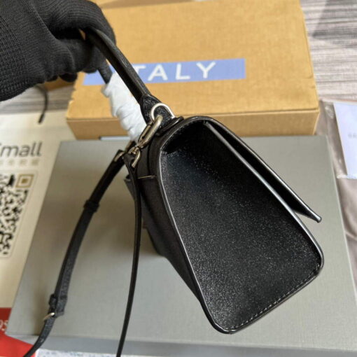 Replica Balenciaga 592833 Flash drilling Hourglass XS Handbag Box Black 4