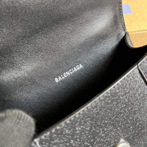 Replica Balenciaga 592833 Flash drilling Hourglass XS Handbag Box Black 8
