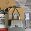 Replica Balenciaga 593546 Flash drilling Hourglass Small Top Handle Bag Gray