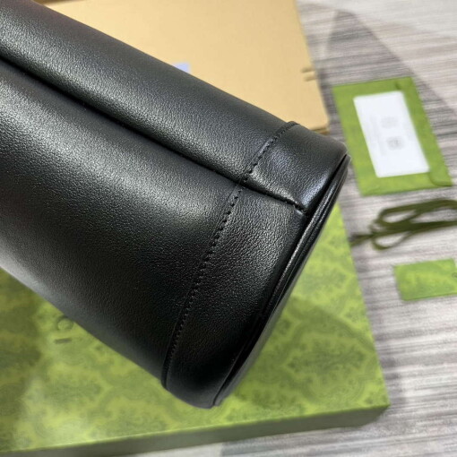 Replica Gucci 750394 Gucci Diana Medium Tote Bag Black leather 6