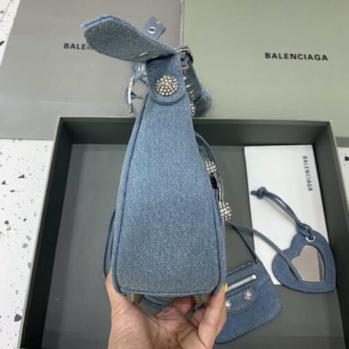 Replica Balenciaga 67130723 Le Cagole Small Shoulder Bag in Denim Blue 3