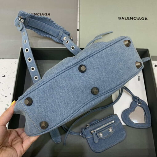 Replica Balenciaga 67130723 Le Cagole Small Shoulder Bag in Denim Blue 4