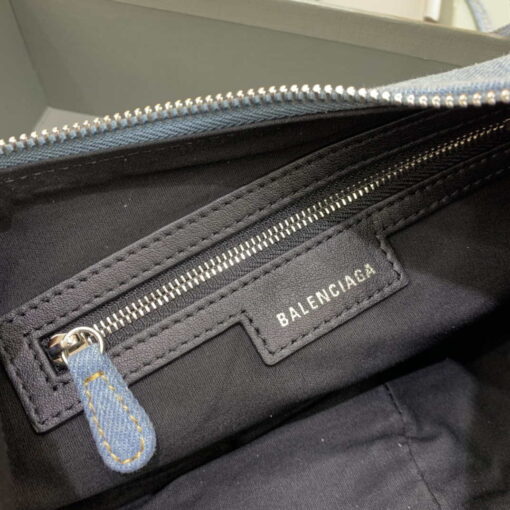 Replica Balenciaga 67130723 Le Cagole Small Shoulder Bag in Denim Blue 7
