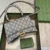 Replica Balenciaga 593546 Hourglass Small Top Handle Calfskin Bag Apricot 10