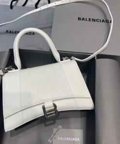 Replica Balenciaga 593546 Hourglass Small Top Handle Bag White