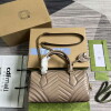 Replica Gucci 746319 GG Marmont Small Top Handle Bag Green 8