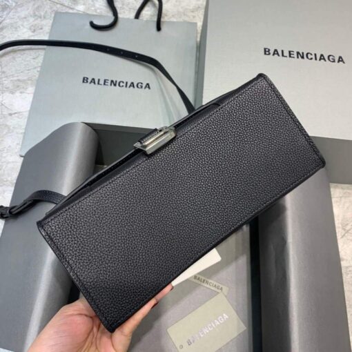 Replica Balenciaga 593546 Hourglass Small Top Handle Bag Black 4