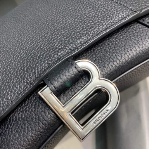 Replica Balenciaga 593546 Hourglass Small Top Handle Bag Black 5