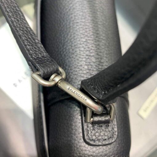 Replica Balenciaga 592833 Hourglass XS Top Handle Leather HandBag Black 6