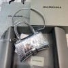 Replica Balenciaga 592833 Hourglass XS Top Handle Bag Silver