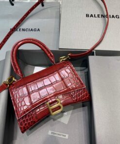 Replica Balenciaga 592833 Hourglass XS Top Handle Bag Red