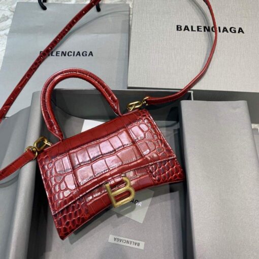 Replica Balenciaga 592833 Hourglass XS Top Handle Bag Red