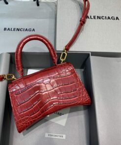 Replica Balenciaga 592833 Hourglass XS Top Handle Bag Red 2