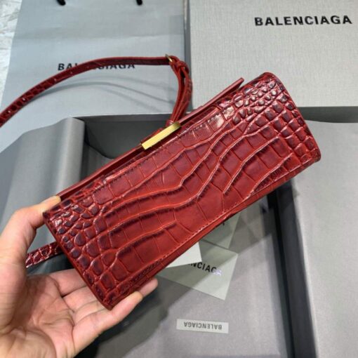 Replica Balenciaga 592833 Hourglass XS Top Handle Bag Red 4