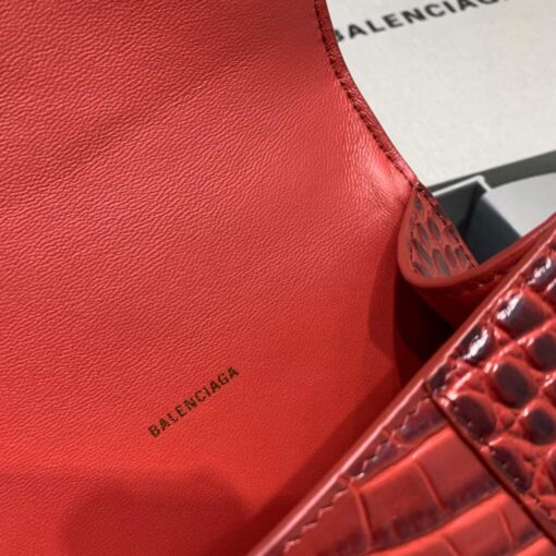 Replica Balenciaga 592833 Hourglass XS Top Handle Bag Red 8