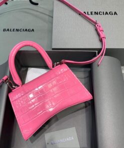 Replica Balenciaga 592833 Hourglass XS Top Handle Bag Pink 2