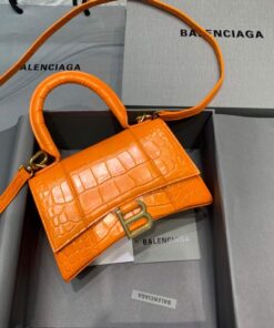 Replica Balenciaga 592833 Hourglass XS Top Handle Bag Orange