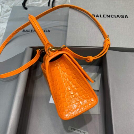 Replica Balenciaga 592833 Hourglass XS Top Handle Bag Orange 3