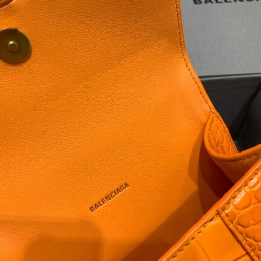 Replica Balenciaga 592833 Hourglass XS Top Handle Bag Orange 8