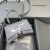 Replica Balenciaga 592833 Hourglass XS Top Handle Bag Navy Blue Silver 10