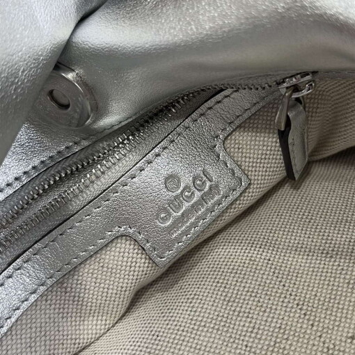 Replica Gucci 751518 Gucci Blondie Small Tote Bag Silver 8