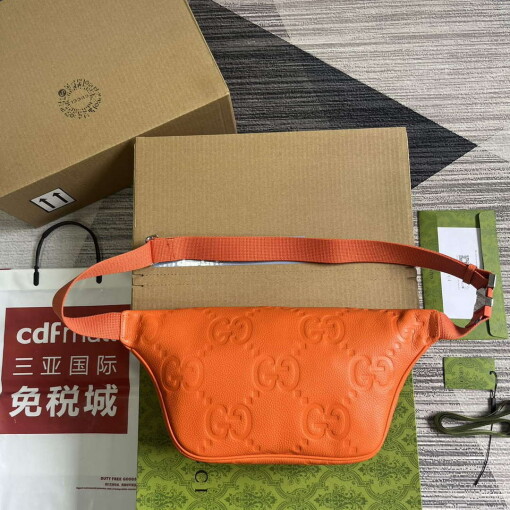 Replica Gucci 645093 Jumbo GG Belt Bag Orange