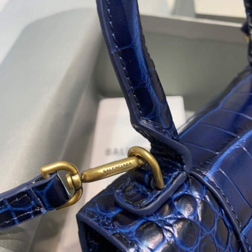 Replica Balenciaga 592833 Hourglass XS Top Handle Bag Navy Blue 6