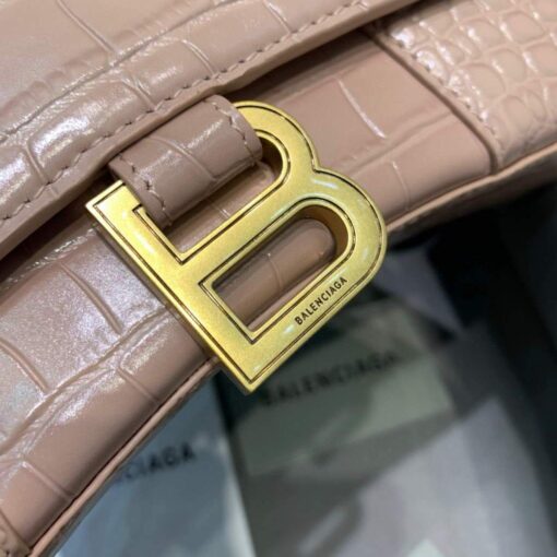 Replica Balenciaga 592833 Hourglass XS Top Handle Bag Light Pink 5