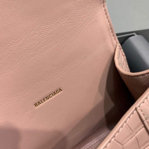 Replica Balenciaga 592833 Hourglass XS Top Handle Bag Light Pink 8