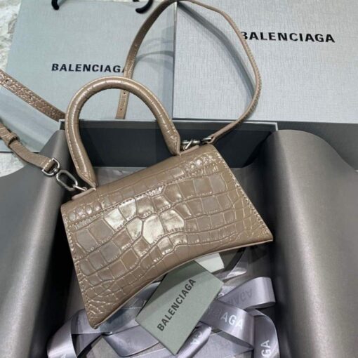 Replica Balenciaga 592833 Hourglass XS Top Handle Bag Kakhi 2