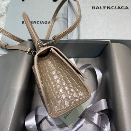 Replica Balenciaga 592833 Hourglass XS Top Handle Bag Kakhi 3