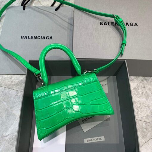 Replica Balenciaga 592833 Hourglass XS Top Handle Bag Green 2